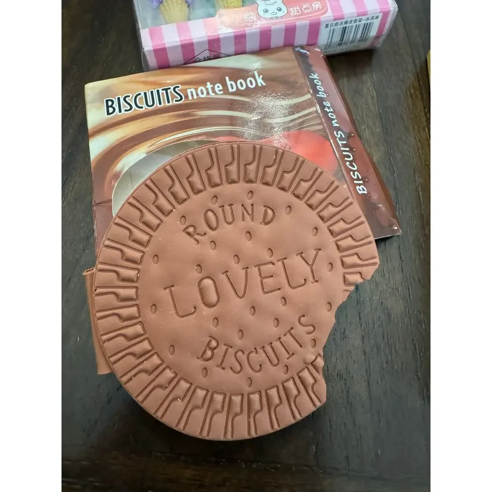 Scented Biscuit themed set with ice cream cone eraser and multicolor burger pen